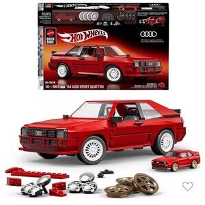 Mattel Brick Shop Hot Wheels ’84 Audi Sport Quattro Building Toy Kit IN HAND